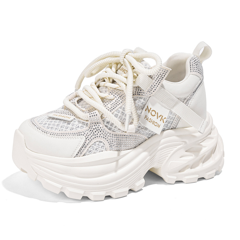 Wedge Heeled Sneaker - Tênis Chunky Feminino 8CM Novo 2026