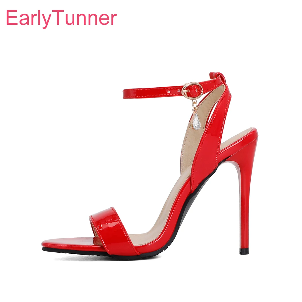 Women Shoes Branded - Nova marca verão glamour preto vermelho