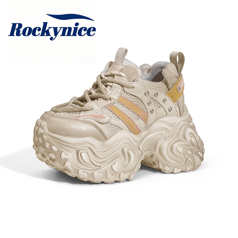 Wedge Heeled Sneaker - Novos Tênis Chunky Femininos de Outono,