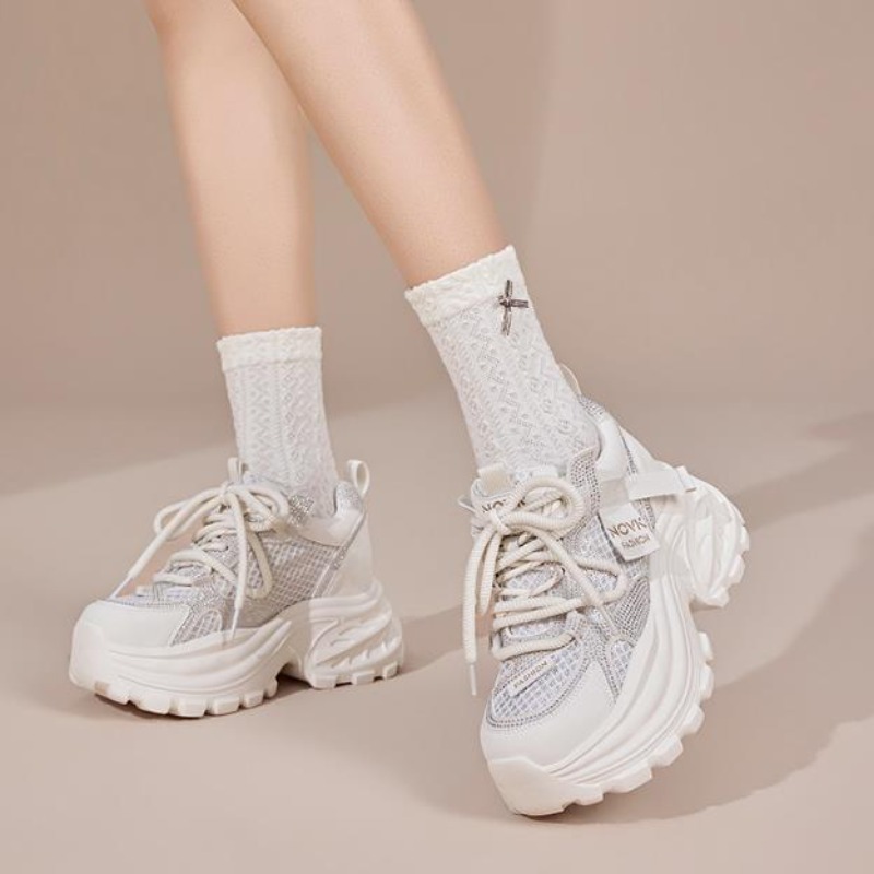 Tênis Chunky Feminino 8CM Novo - Wedge Heeled Sneaker avaliação e preço