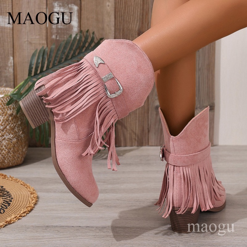 Botas Femininas de Camurça com - Western Cowgirl Boot avaliação e preço