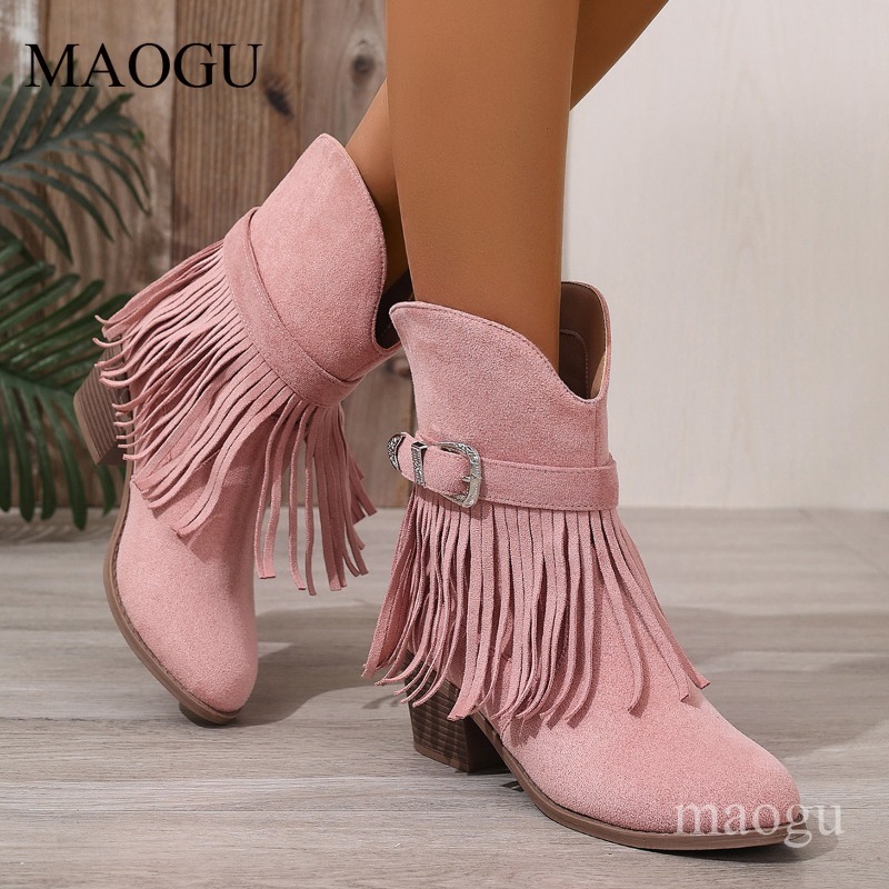 Botas Femininas de Camurça com - Western Cowgirl Boot avaliação e preço