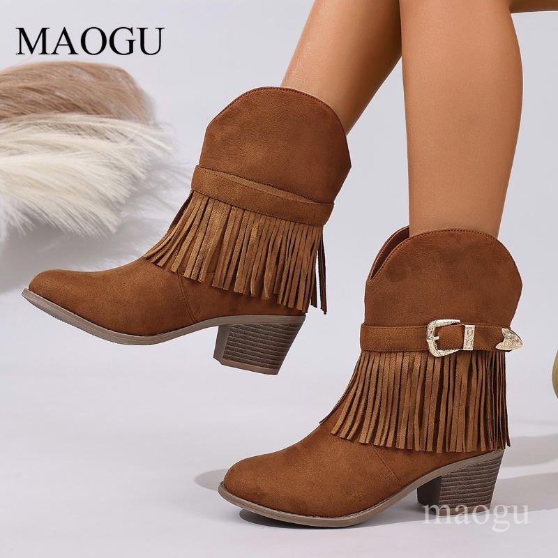 Botas Femininas de Camurça com - Western Cowgirl Boot avaliação e preço