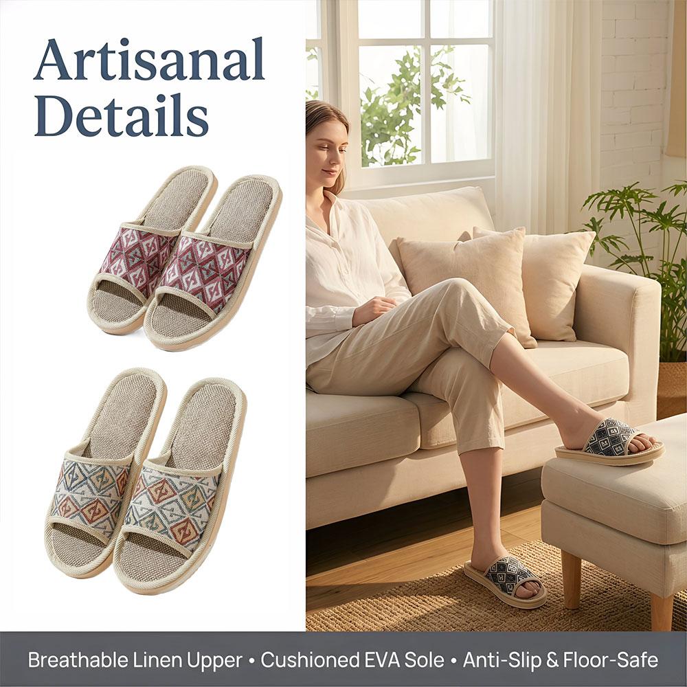 Chinelos de Linho Quatro Estaç - Mule Slip On avaliação e preço