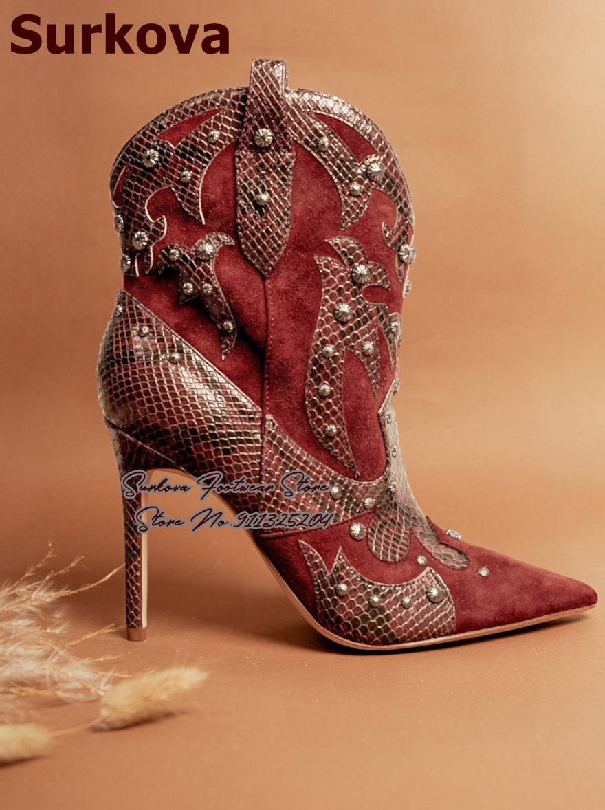 Botas de Salto Fino Estilo Wes - Western Cowgirl Boot avaliação e preço
