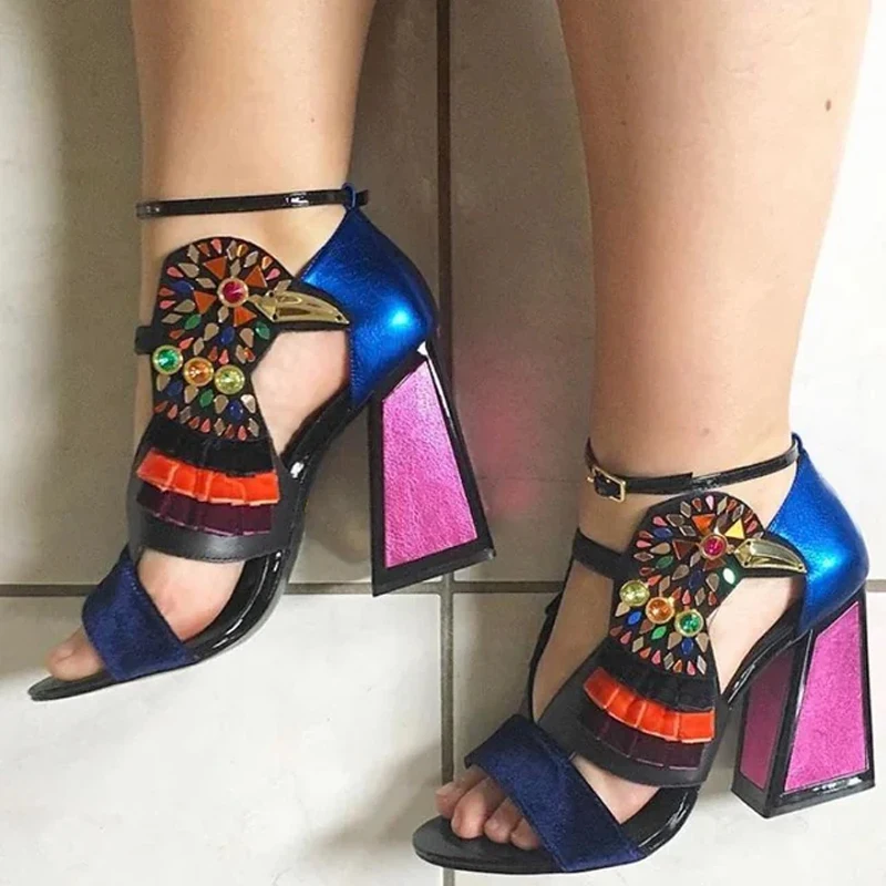 Sandálias Femininas de Salto G - Rhinestone Sandal Women avaliação e preço