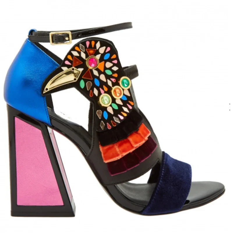 Sandálias Femininas de Salto G - Rhinestone Sandal Women avaliação e preço
