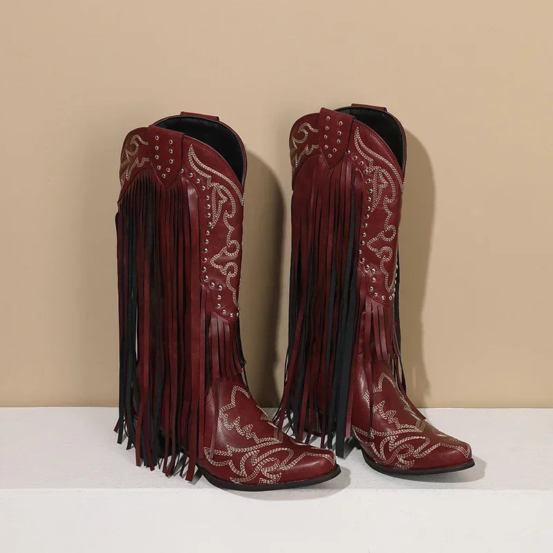 Franja rebite ocidental femini - Western Cowgirl Boot avaliação e preço