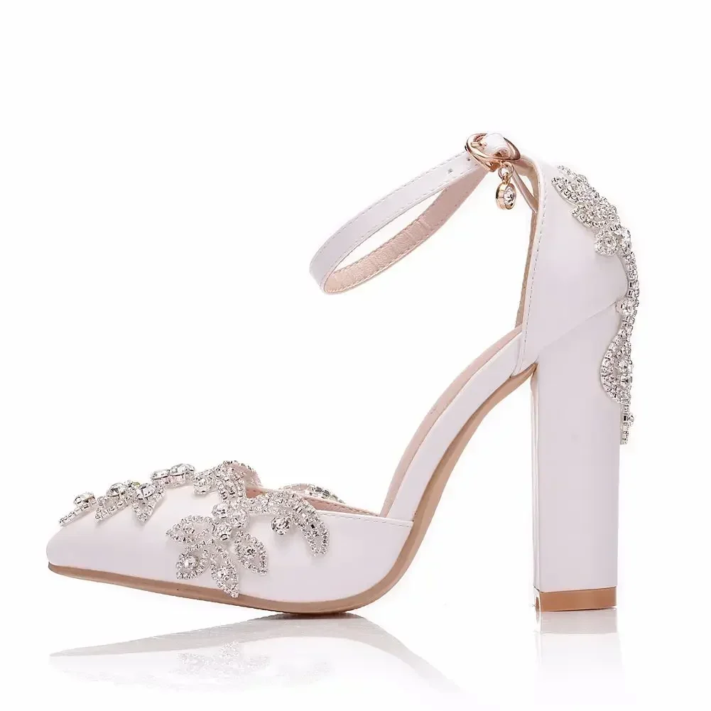 2026 Sapatos de Salto Grosso c - Rhinestone Sandal Women avaliação e preço
