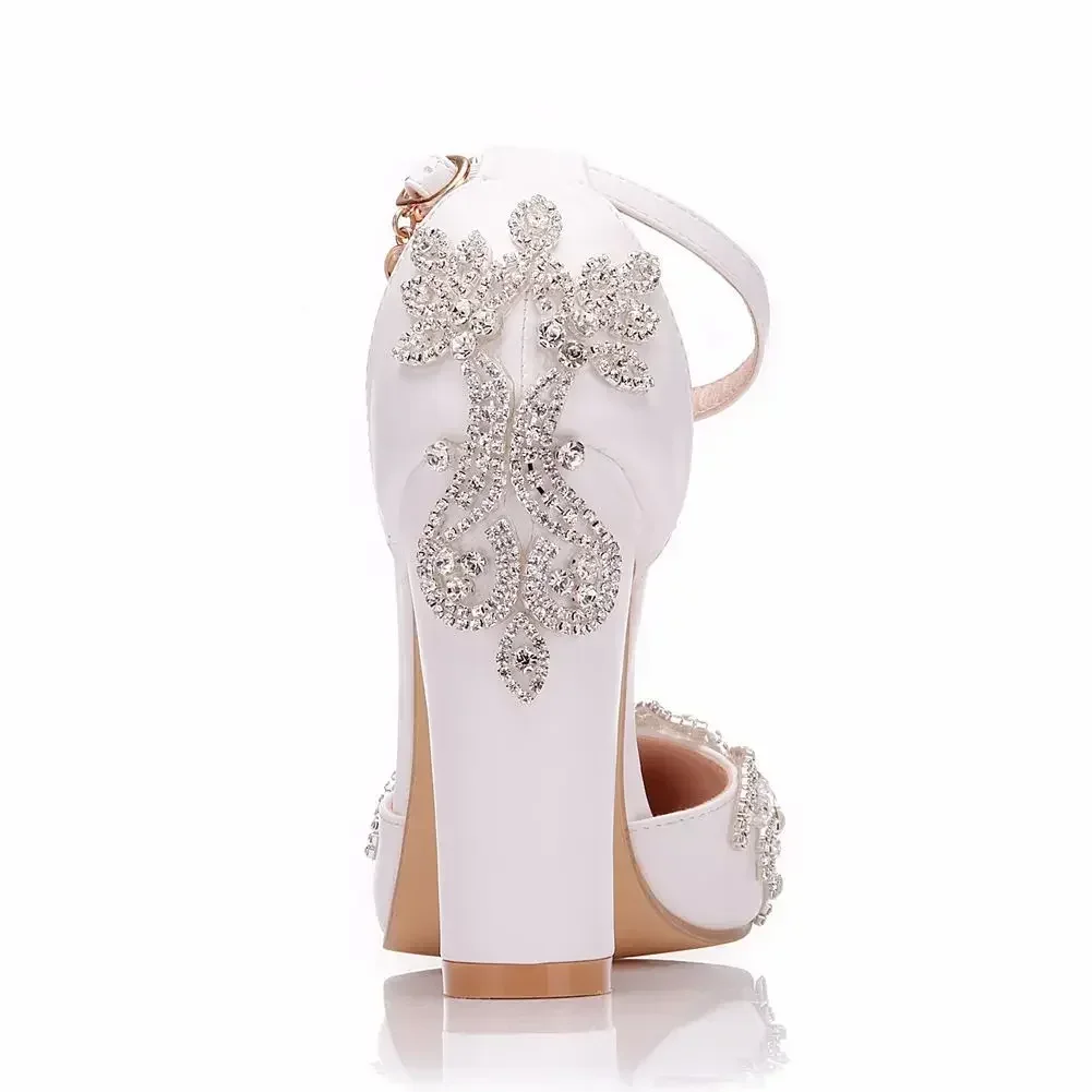2026 Sapatos de Salto Grosso c - Rhinestone Sandal Women avaliação e preço