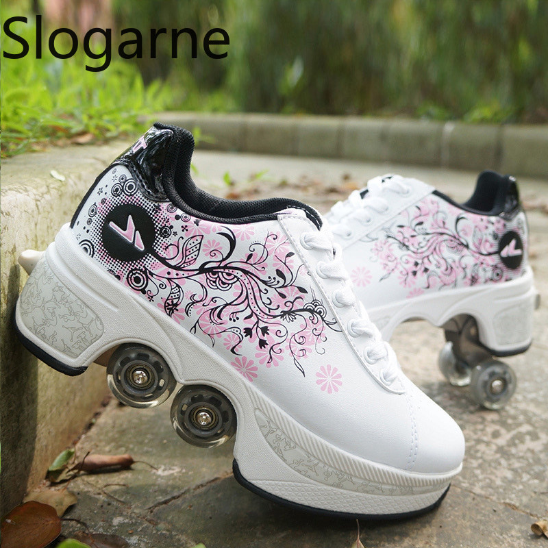 Mulher 4 rodas deformação pati - Women Shoes Waterproof avaliação e preço