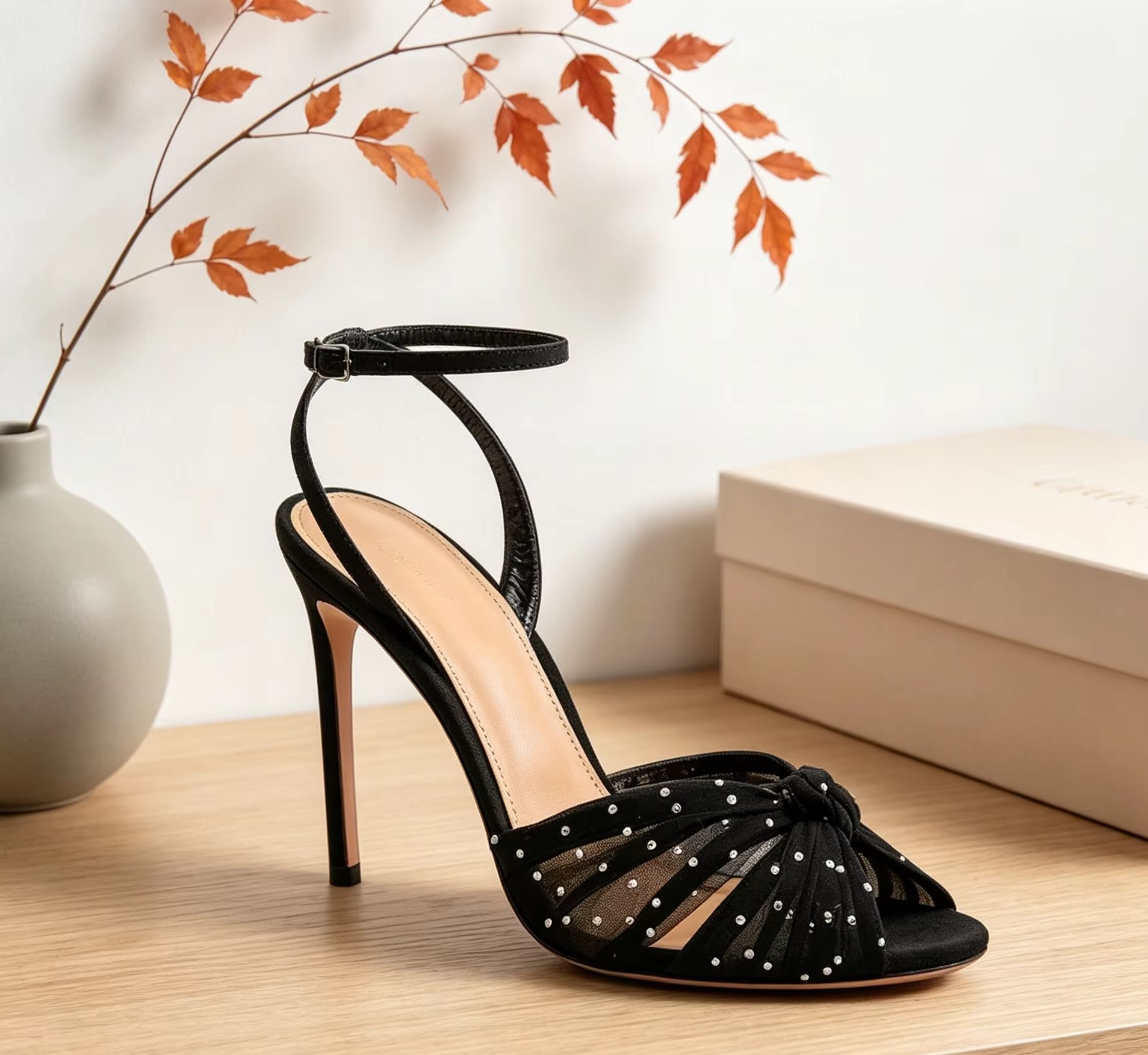 Sandália Feminina de Salto Fin - Rhinestone Sandal Women avaliação e preço
