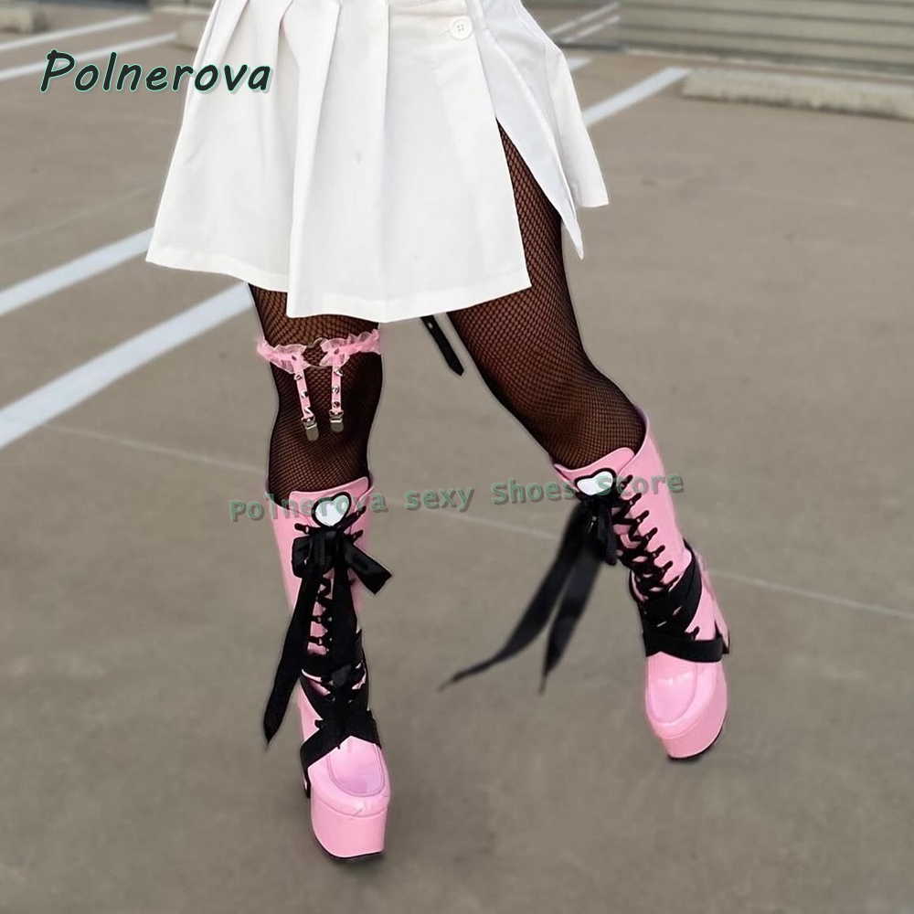Botas Femininas Rosa de Plataf - Wedge Heeled Sneaker avaliação e preço