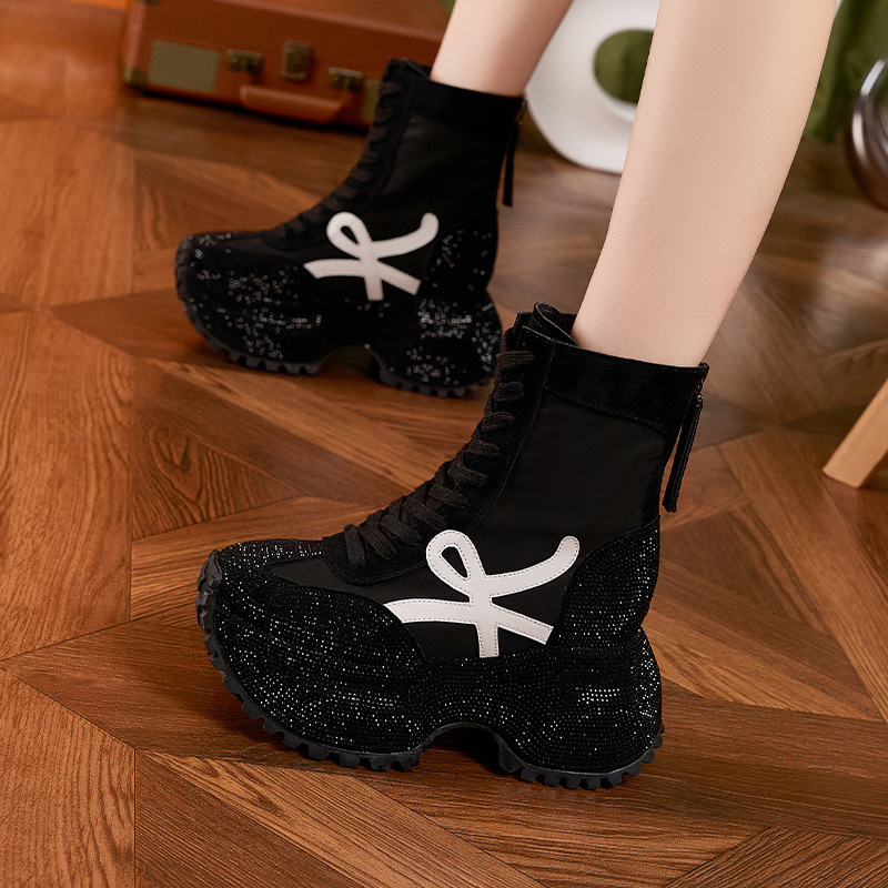 Botas femininas de sola grossa - Women'S Shoes Trendy avaliação e preço