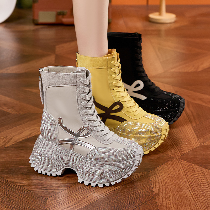 Botas femininas de sola grossa - Women'S Shoes Trendy avaliação e preço