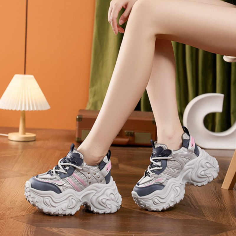 Novos Tênis Chunky Femininos d - Wedge Heeled Sneaker avaliação e preço