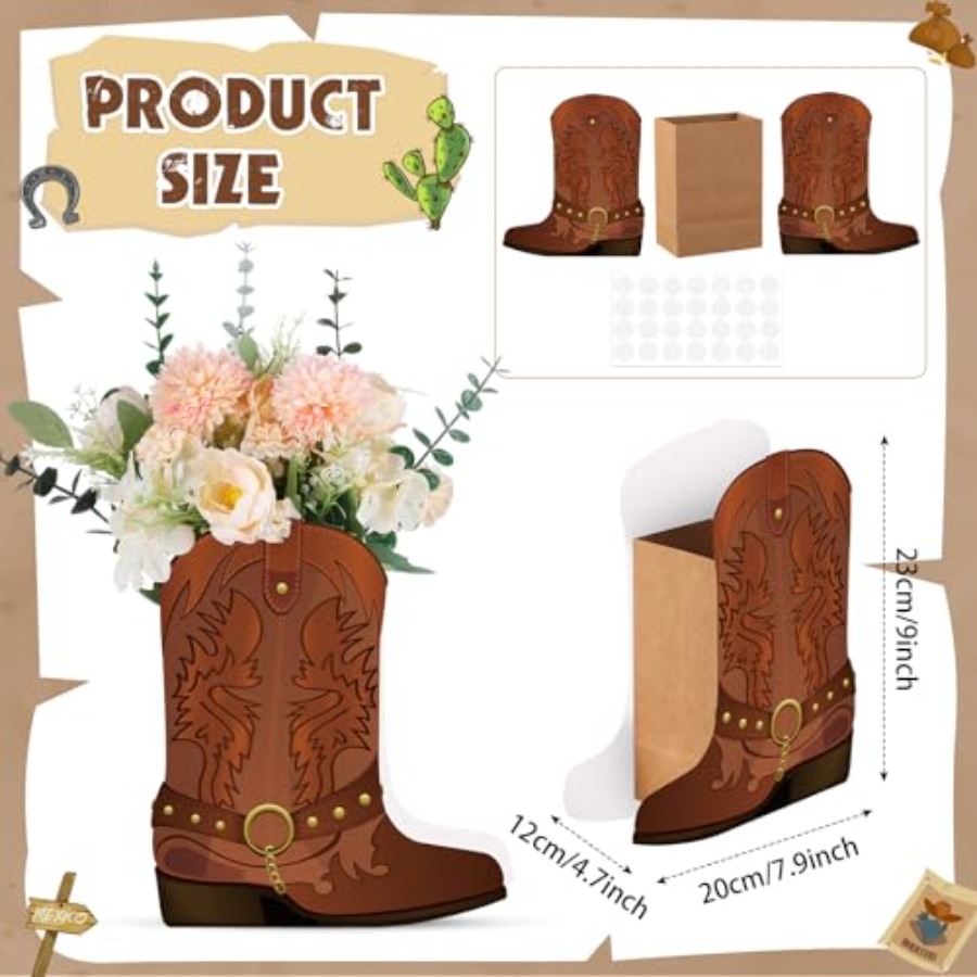 8 Conjuntos de Caixas Decorati - Western Cowgirl Boot avaliação e preço