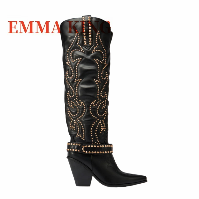 Botas Femininas de Cano Alto c - Western Cowgirl Boot avaliação e preço