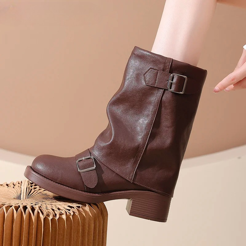 Botas Femininas Vintage Estilo - Western Cowgirl Boot avaliação e preço