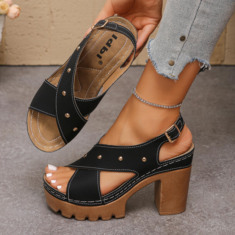 Vintage super salto alto cinta - Gladiator Sandal Women avaliação e preço