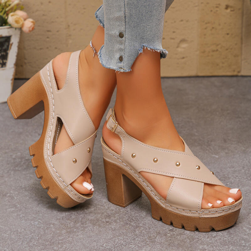 Vintage super salto alto cinta - Gladiator Sandal Women avaliação e preço