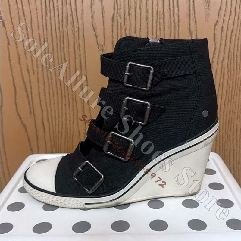 Tênis de Cano Alto Cinza com M - Wedge Heeled Sneaker avaliação e preço