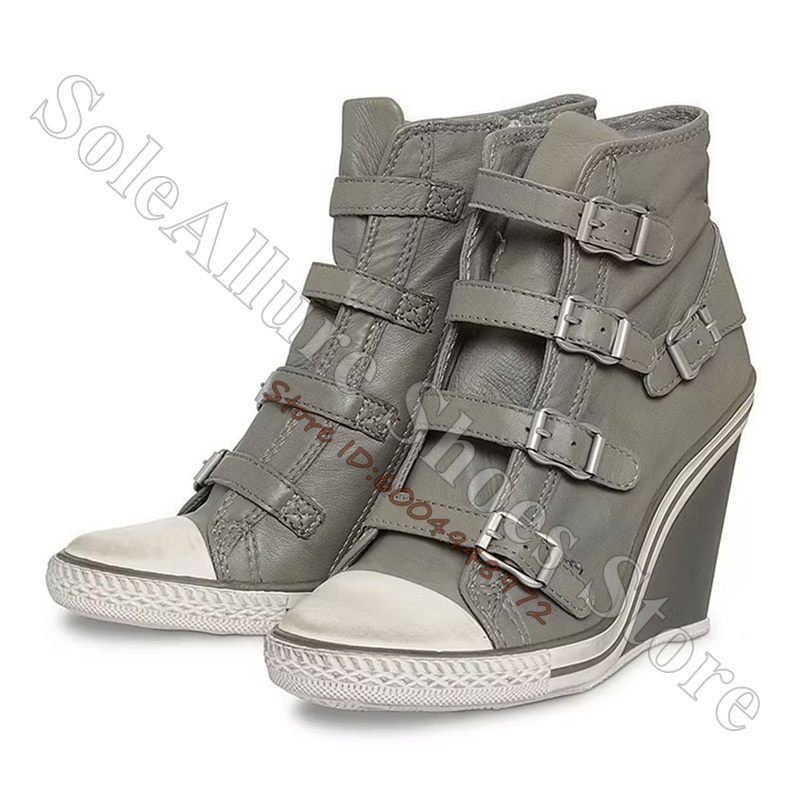 Tênis de Cano Alto Cinza com M - Wedge Heeled Sneaker avaliação e preço