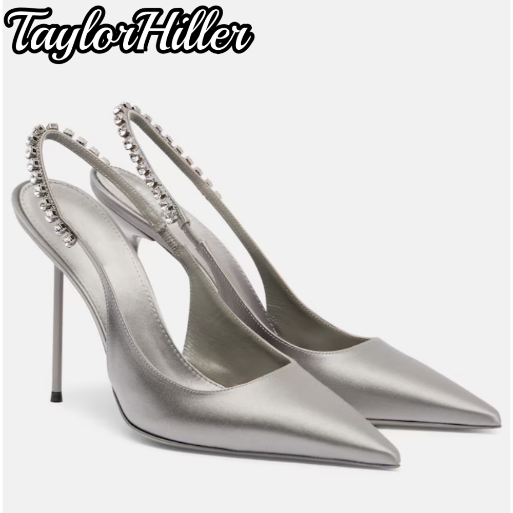 Sandálias de Salto Alto Luxuos - Rhinestone Sandal Women avaliação e preço